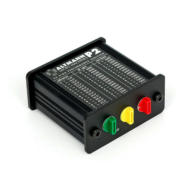 Altmann, Amm-P2 Single / Dual Fire Ignition Module for 36-99Big Twin (Excl. Twin Cam); 36-73Flatheads; 71-03XL, Buell Xb; With Custom Cam-Driven Sensor For: 02-17V-Rod; X-Wedge, Indian, Ducati ETC.