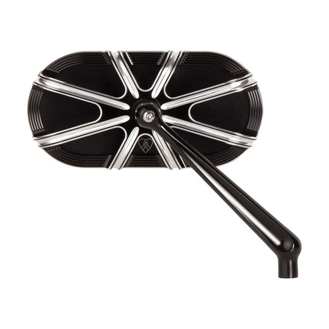 Arlen Ness 10-Gauge Caged Mirror Right Hand Black – Incl Hardware for Harley; Indian; Metric…