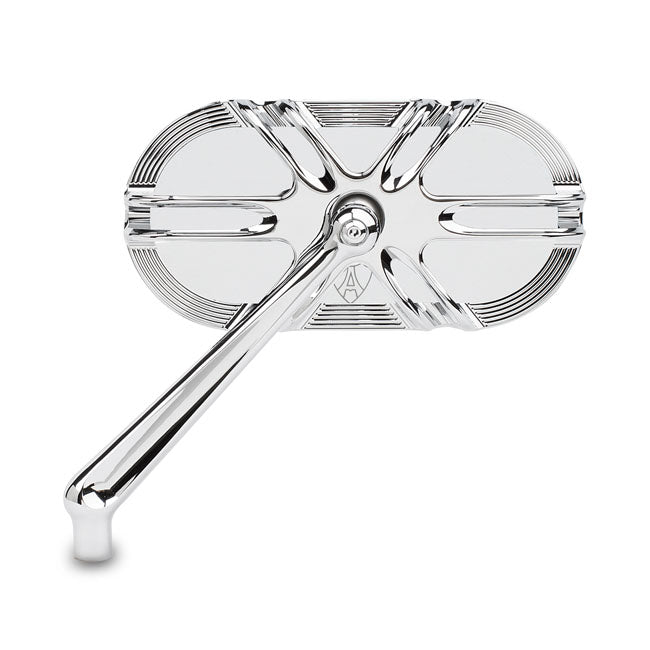 Arlen Ness Deep Cut Caged Mirror Left Hand Chrome – Incl Hardware for Harley; Indian; Metric…