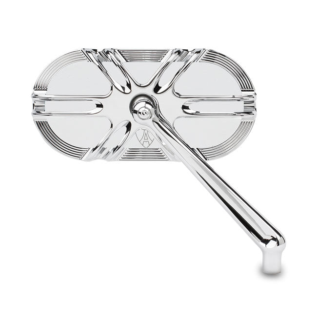 Arlen Ness Deep Cut Caged Mirror Right Hand Chrome – Incl Hardware for Harley; Indian; Metric…