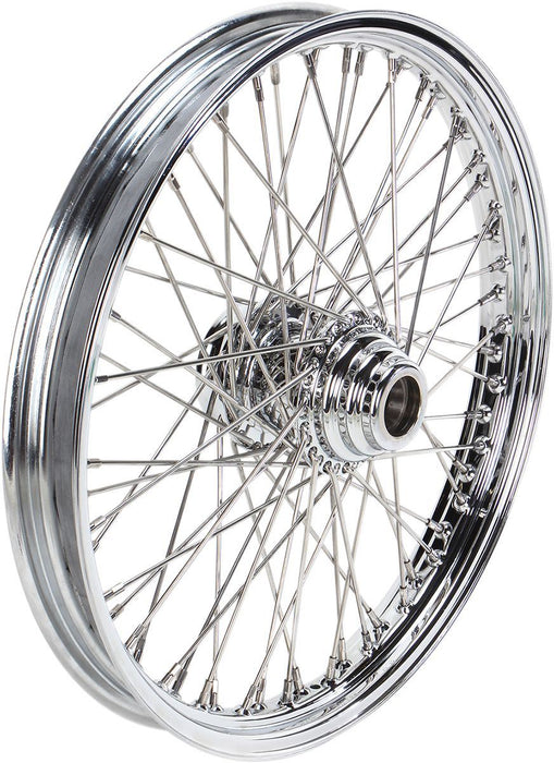 Drag Specialties Front Wheel 21X2.15 Single-Disc 60-Spoke Chrome - Part #02030085 - Hogparts UK