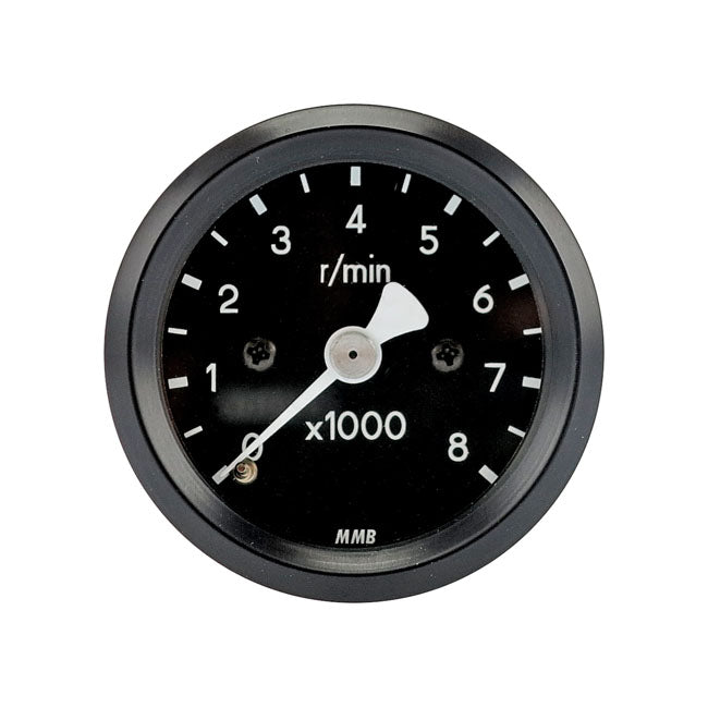 mmb 48mm Ultra Mini Tachometer Basic 8000Rpm Black