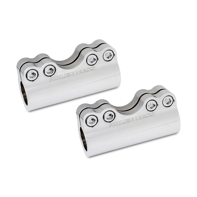 Arlen Ness Molular Billet Handlebar Clamp Chrome 1-1/4" – Universal