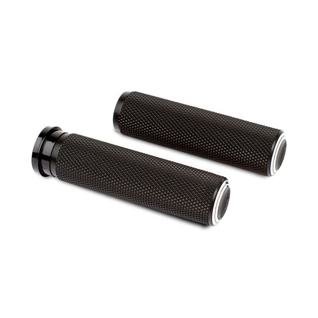 Arlen Ness Dual Ring Fusion Grips. Black – 2008–2025 H-D with E-throttle