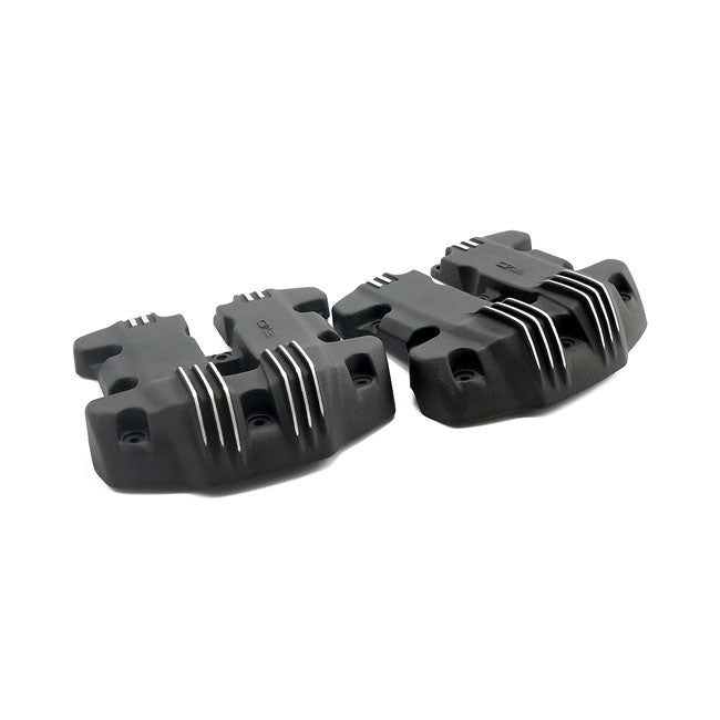 EMD, 'Ribbed Style' Rocker Cover Set. Black Cut for 17-20 M8