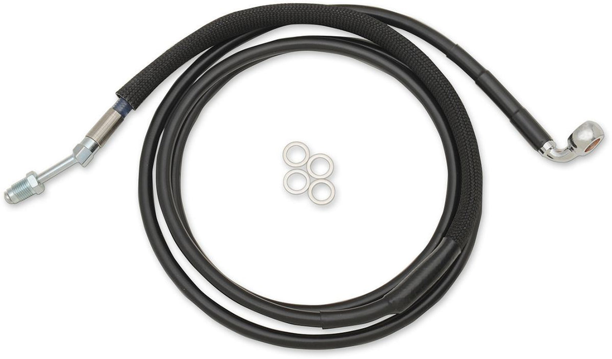Drag Specialties Clutch Line Black Vinyl Coated Stainless Steel Hydraulic - Part #06610022 - Hogparts UK