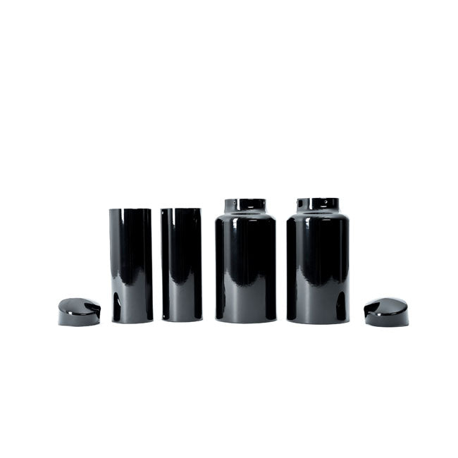 Killer Custom, 'Aggressor' Series Full Fork Cover Set. Black for 18-20 Softail FXbr/S Breakout