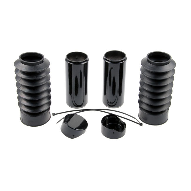 Cult-Werk, 6-Piece Fork Tube Cover Kit. Gloss Black for 18-20 Softail FXBR/S Breakout