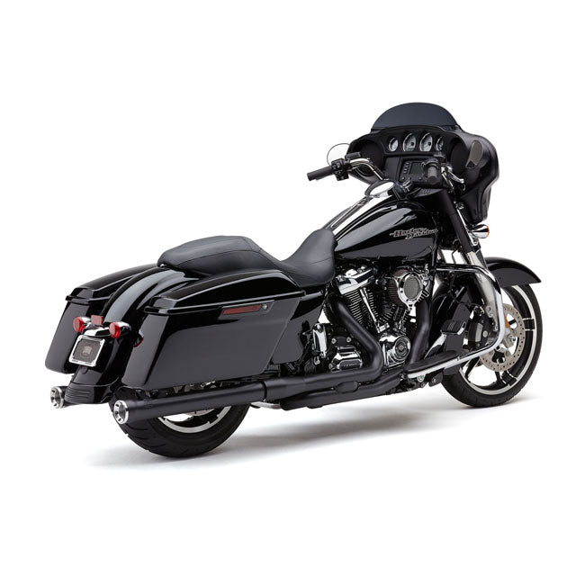 Cobra, 3" Rpt Race Pro Slip-On Mufflers. Black for 17-20 Touring