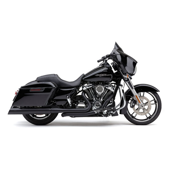 Cobra, True Dual Head Pipes. Black for 17-20 Touring