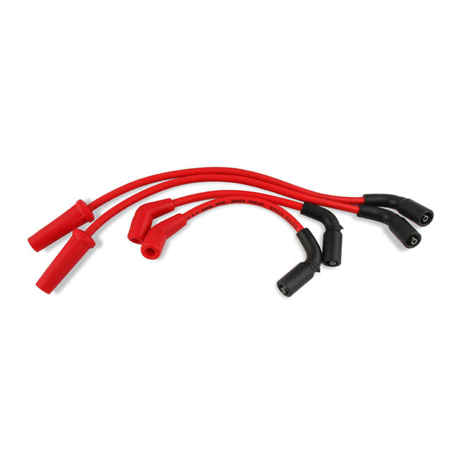 Accel, 8mm Ferro Spiral Core Spark Plug Wire Set. Red for 18-20 Softail
