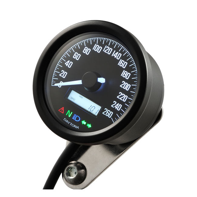Motorcycle Storehouse Velona 60mm Speedometer Black 260Kmh for Univ.