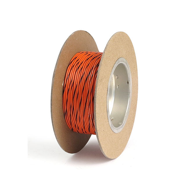 Namz, Wire On Spool. 18 Gauge, 100Ft. Orange/Black Stripe