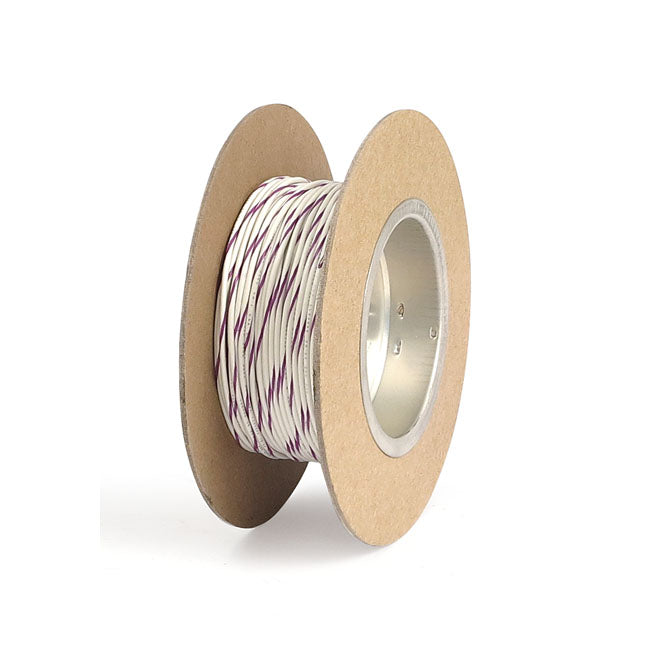 Namz, Wire On Spool. 18 Gauge, 100Ft. White/Violet