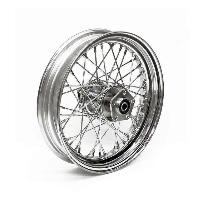 Motorcycle Storehouse 3.00 X 16 Rear Wheel 40 Spokes Chrome for 86-96 FXST, FLST; 86-94 FXR; 91-96 FXD, FXDWG