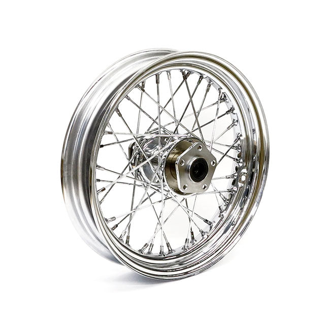 Motorcycle Storehouse 3.00 X 16 Front Wheel 40 Spokes Chrome for 84-98 Flt, FLHT, FLHR, FLTR