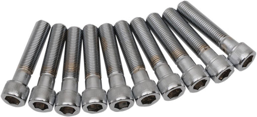 Drag Specialties Socket-Head Bolt 3/8-24X1.5 Knurled Chrome - Part #DS190580 - Hogparts UK