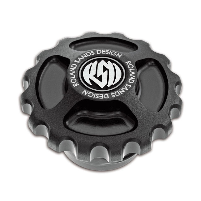 RSD Gear Drive Gas Cap Black Ops for 96-20 H-D With Screw-In Gas Caps