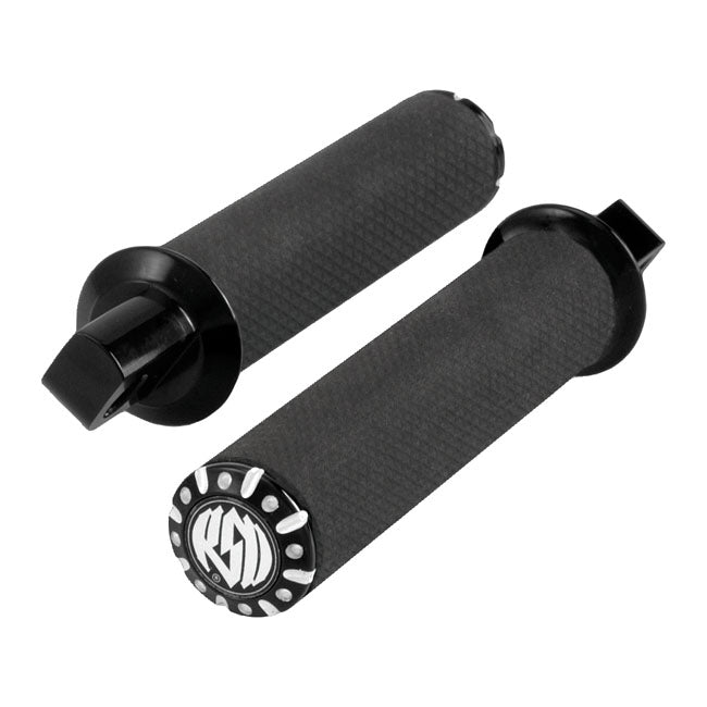RSD Chrono Foot Pegs, Contrast Cut for Traditional H-D Male Mount