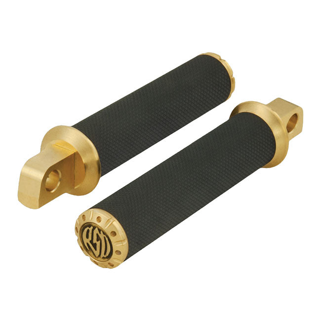 RSD Chrono Foot Pegs, Brass for Traditional H-D Male Mount