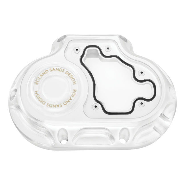 RSD Transmission End Cover Clarity, Cable Clutch. Chrome for 06-17 Dyna; 07-17 Softail; 07-13 Touring; 14-16 FLHR/C