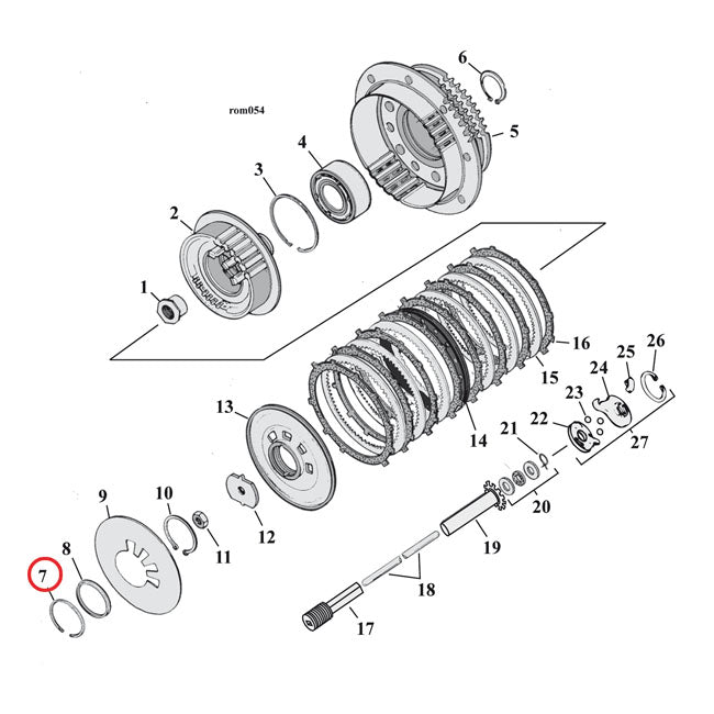 MCS Retaining Ring, Clutch – 1990–1997 Big Twin; 1991–2022 XL…