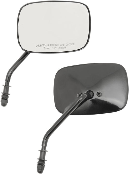 Drag Specialties Mirrors Oem-Style Rectangular Short Black - Part #06400981 - Hogparts UK