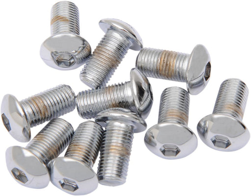 Drag Specialties Button-Head Bolt 3/8-24X1 Chrome - Part #DS190845 - Hogparts UK