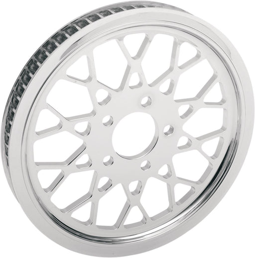 Drag Specialties Rear Belt Pulley Mesh Chrome 65T - Part #12010009 - Hogparts UK