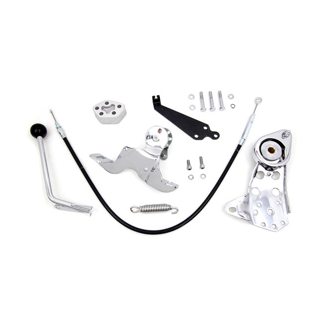 Motorcycle Storehouse Jockey Shifter Conversion Kit. Chrome for 89-99 FXST Evo Softail