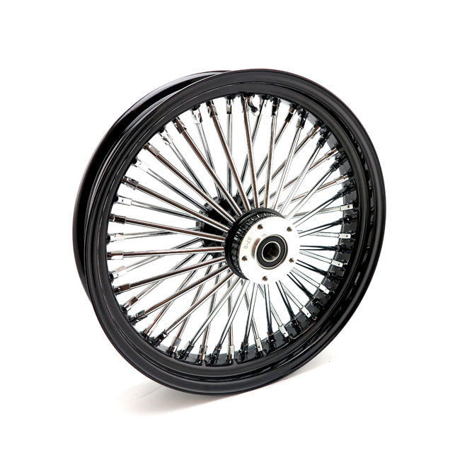 Motorcycle Storehouse Radial 48 Fat Spoke Front Wheel 3.50 X 18 Df Black. Tuv
