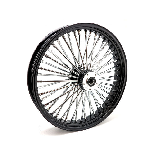 Motorcycle Storehouse Radial 48 Fat Spoke Front Wheel 3.50 X 21 Df Black. Tuv