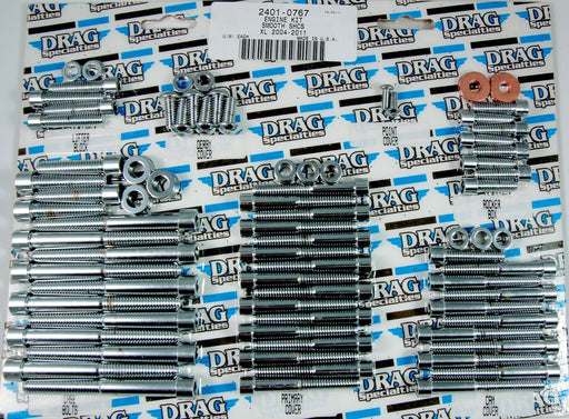 Drag Specialties Chrome Socket-Head Motor Bolt Kit Smooth - Part #24010767 - Hogparts UK