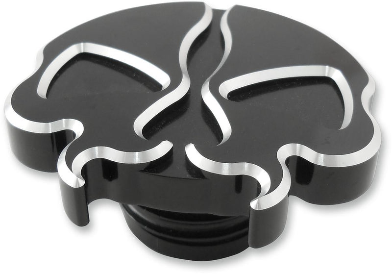 Drag Specialties Gas Caps Split Skull Black - Part #07030788 - Hogparts UK