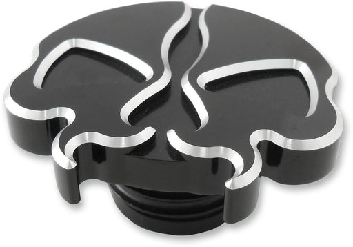 Drag Specialties Gas Caps Split Skull Black - Part #07030788 - Hogparts UK