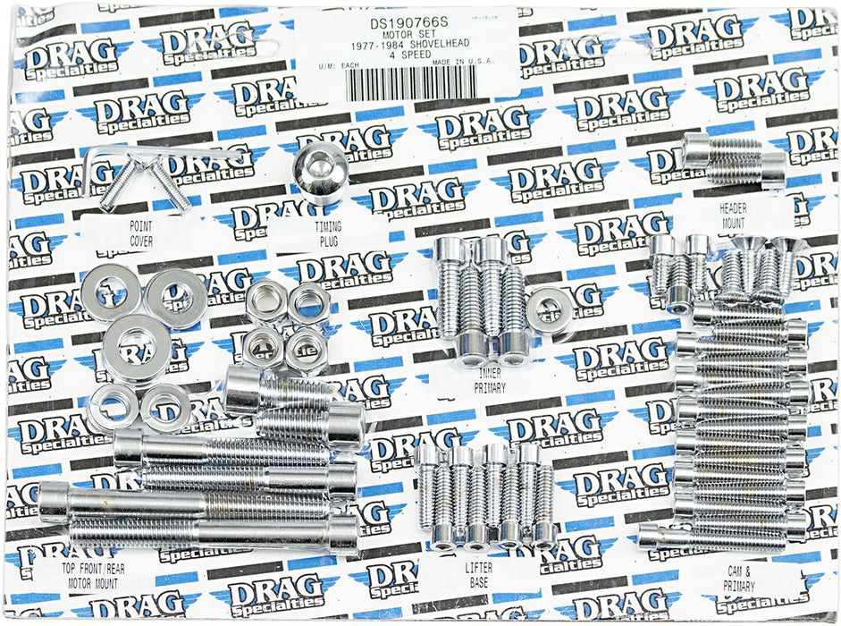 Chrome Motor Bolt Set - Part #DS190766S - Hogparts UK
