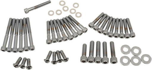 Drag Specialties Chrome Socket-Head Primary/Cam Cover Bolt Kit Knurled - Part #DS190818 - Hogparts UK