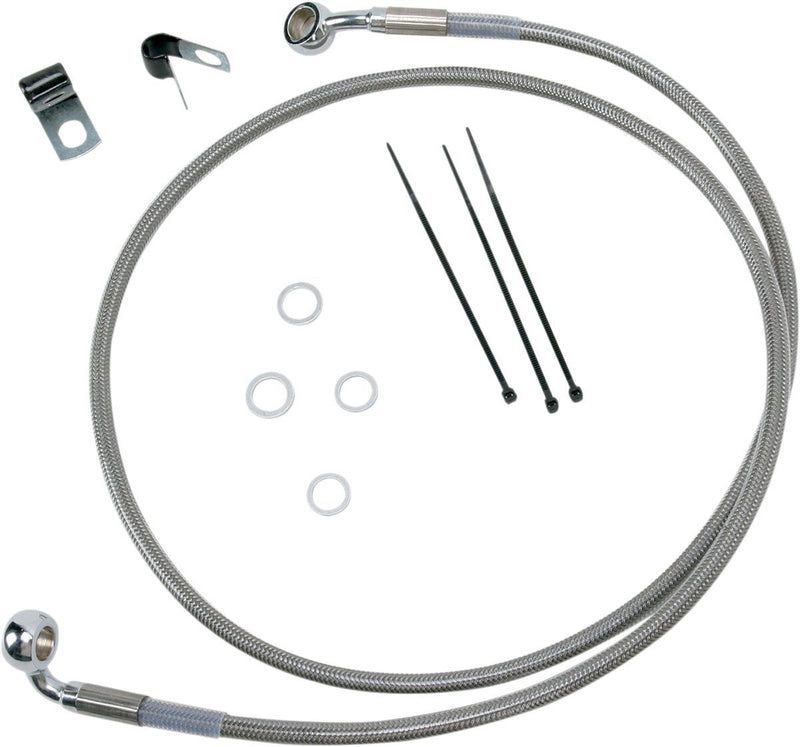 Drag Specialties Front Brake Line Stainless Steel Extended 2" - Part #17412654 - Hogparts UK