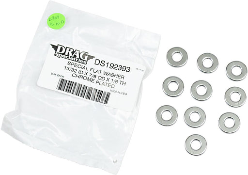 Drag Specialties Flat Washer 0.40625"I.D. 0.125" Thickness Chrome - Part #DS192393 - Hogparts UK