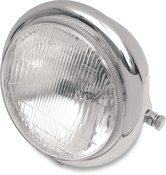 Drag Specialties 5 3/4" Headlight Side Mount Assembly Chrome - Part #20011127 - Hogparts UK