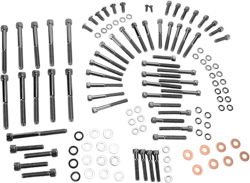 Drag Specialties Black Chrome Socket-Head Motor Bolt Kit Knurled - Part #24010566 - Hogparts UK