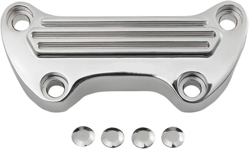 Drag Specialties Handlebar Top Clamp Finned Chrome - Part #06030003 - Hogparts UK