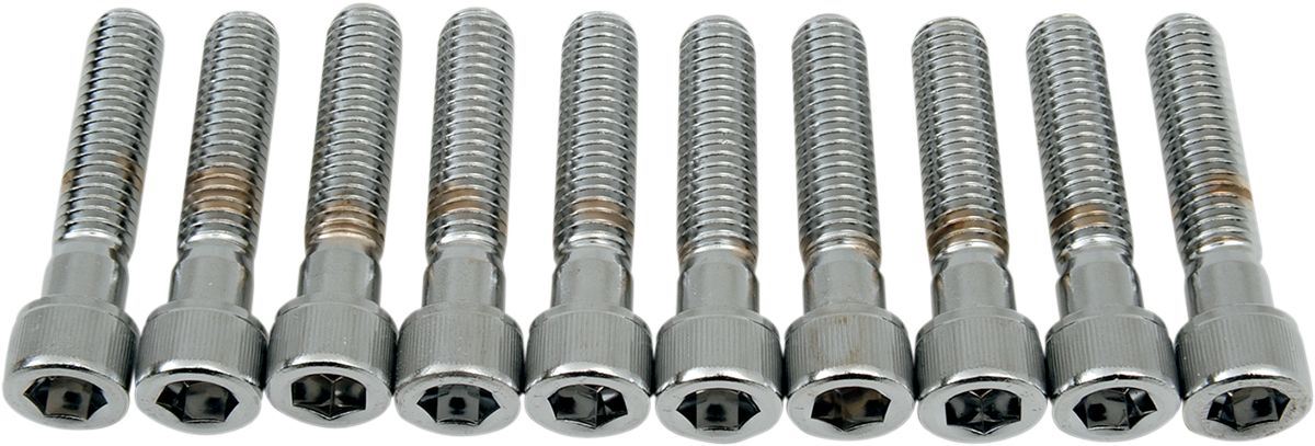 Drag Specialties Socket-Head Bolt 3/8-16X1.75 Knurled Chrome - Part #DS190556 - Hogparts UK