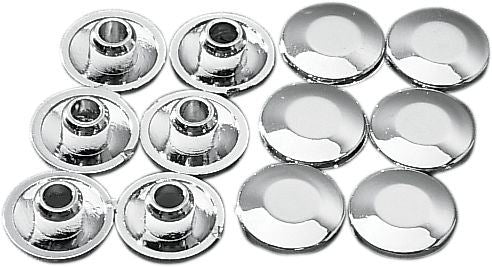 Drag Specialties Chrome Plugs For Handlebar Clamp 1/4" Hex-Head - Part #DS290605 - Hogparts UK