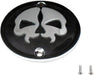 Drag Specialties Cover Points 2-Hole Split Skull Black - Part #09401617 - Hogparts UK