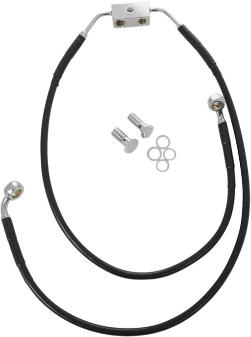 Drag Specialties Brake Line Stainless Steel Black Coated Front/Upper/Lower Oem Length - Part #17413834 - Hogparts UK