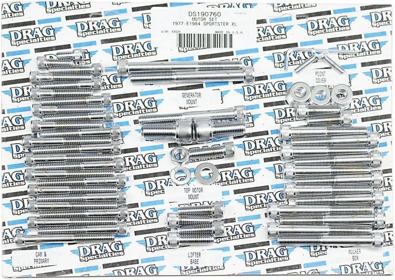 Chrome Motor Bolt Set - Part #DS190760 - Hogparts UK