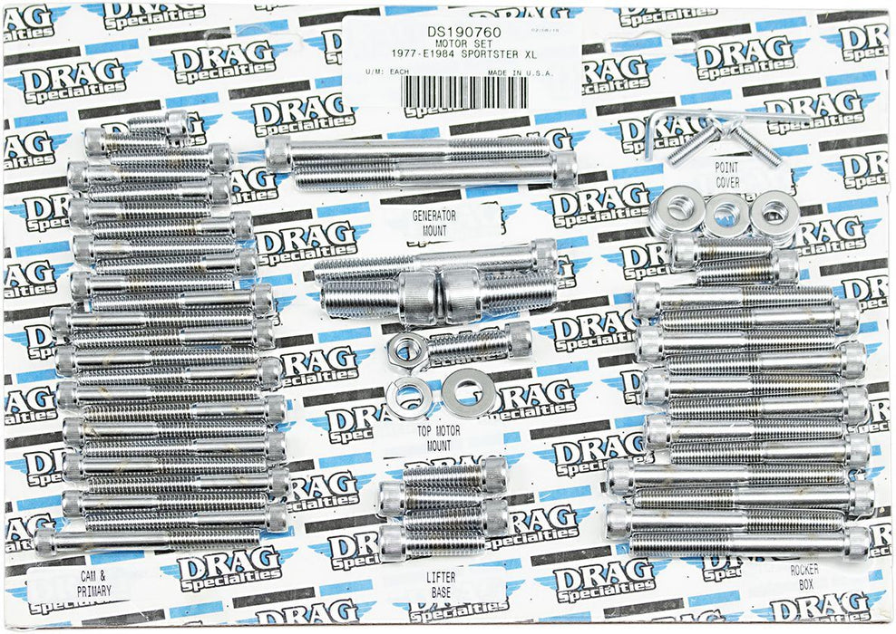 Chrome Motor Bolt Set - Part #DS190760 - Hogparts UK