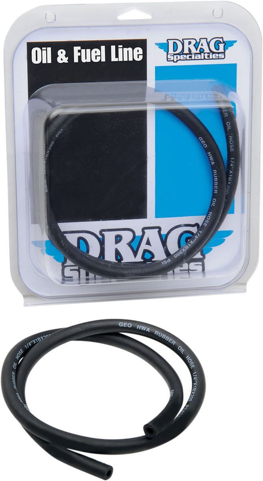 Drag Specialties Fuel Line 1/4" 3' Black - Part #07060150 - Hogparts UK