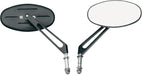 Drag Specialties Mirror Ness Stealth Ii Oval W/ 6" Stem Black - Part #06400286 - Hogparts UK